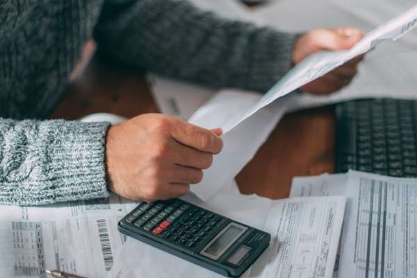 Medical bills and documents related to mesothelioma treatment costs.
