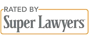 Super Lawyers "Rated By" attorney-rating badge